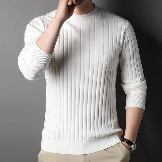 Men Sweater Slim Fit Round Neck With Long Sleeves