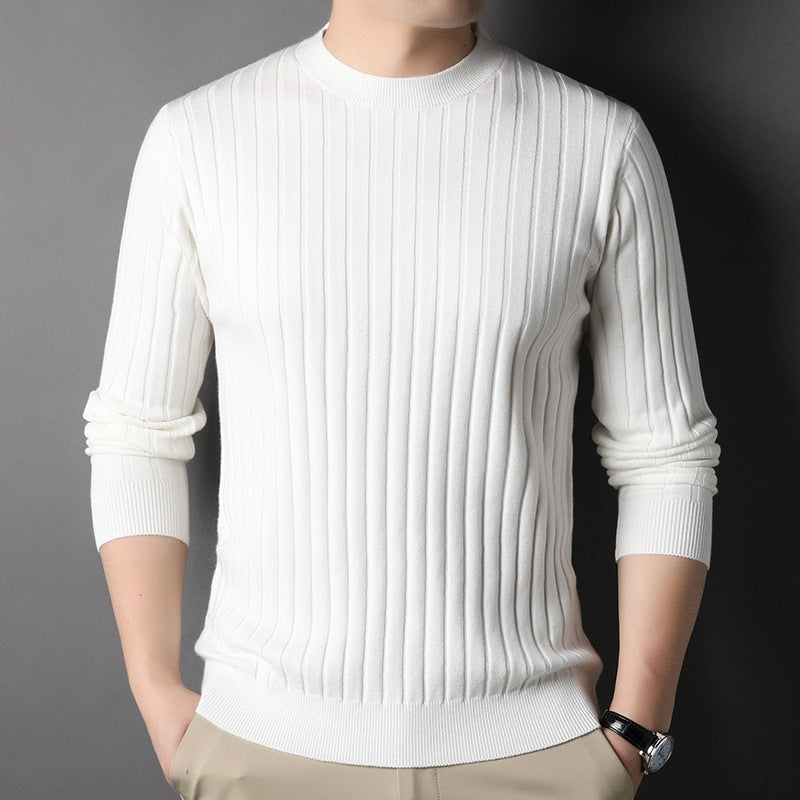 Men Sweater Slim Fit Round Neck With Long Sleeves