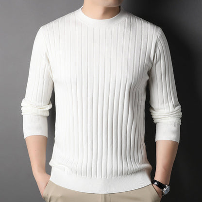 Men Sweater Slim Fit Round Neck With Long Sleeves