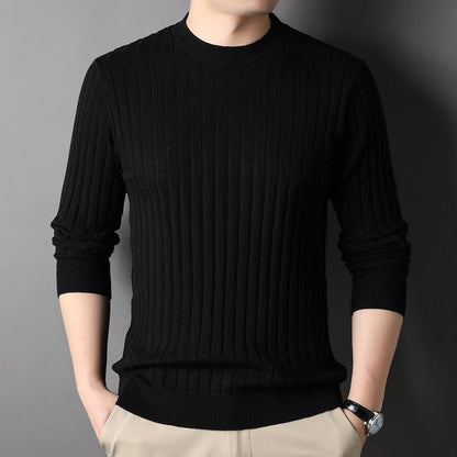Men Sweater Slim Fit Round Neck With Long Sleeves