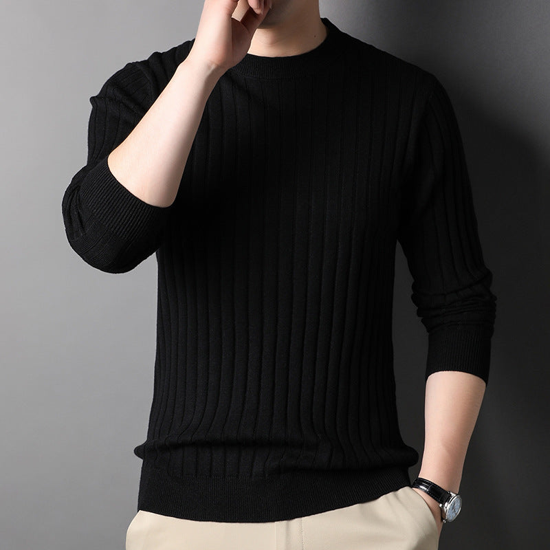 Men Sweater Slim Fit Round Neck With Long Sleeves