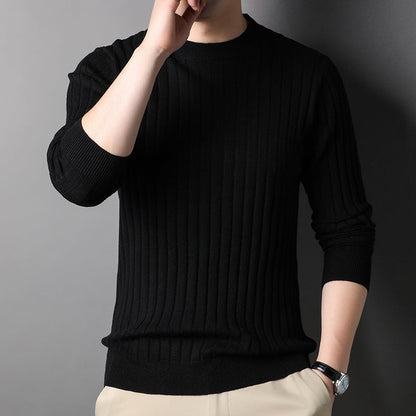 Men Sweater Slim Fit Round Neck With Long Sleeves