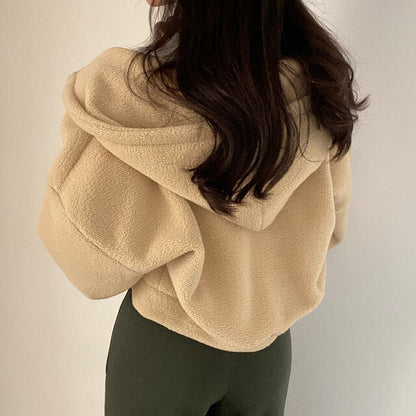 Women Autumn Pullover Hooded Loose Fit and Long Sleeve